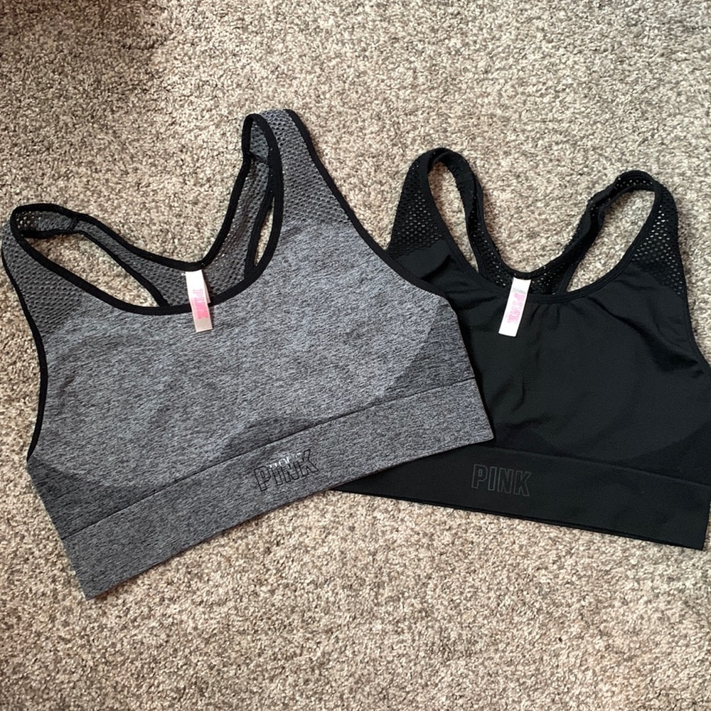 2 Pink Victoria’s Secret Lounge Sports Bras
